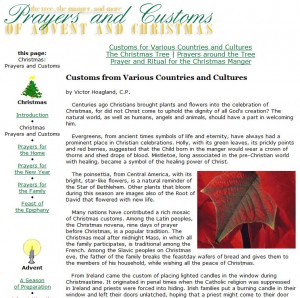 Christmas Prayers and Customs « Christmas Classroom Resources for