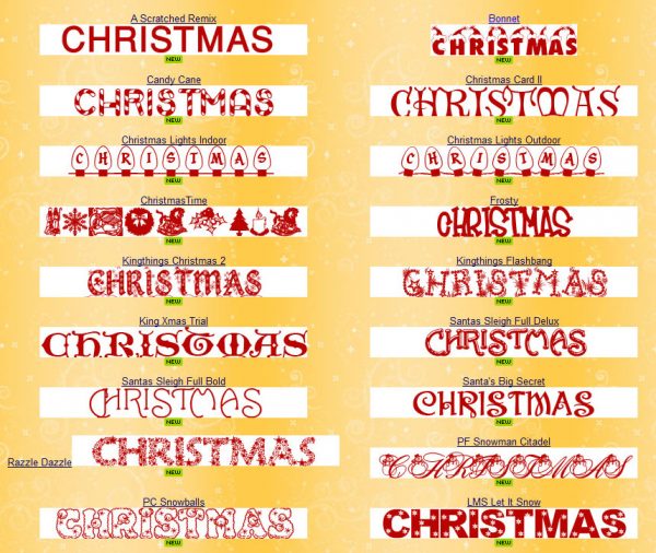 Christmas Fonts