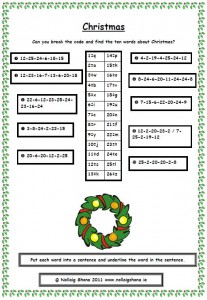 Christmas Code Breaker 02 Christmas Classroom Resources For Teachers Nollaig Shona From Seomra Ranga