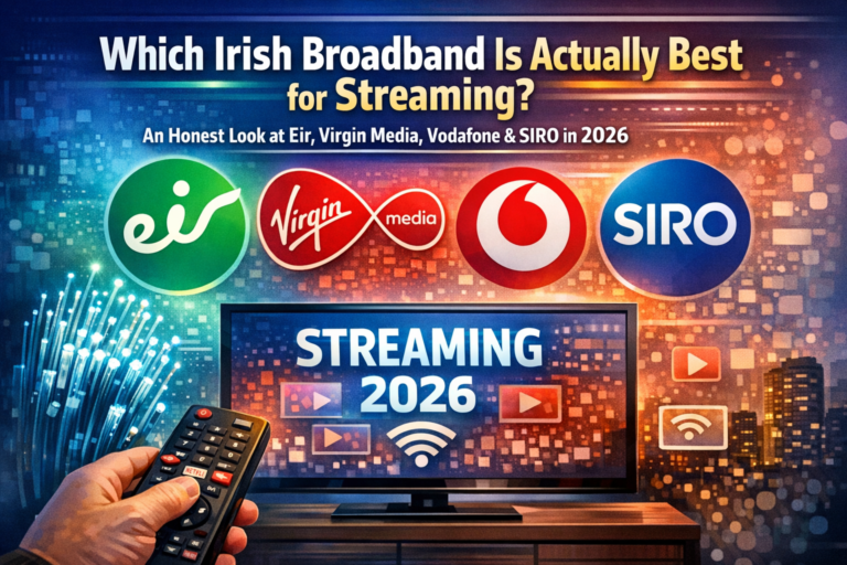 Best broadband for streaming Ireland Eir Virgin Media Vodafone SIRO comparison 2026