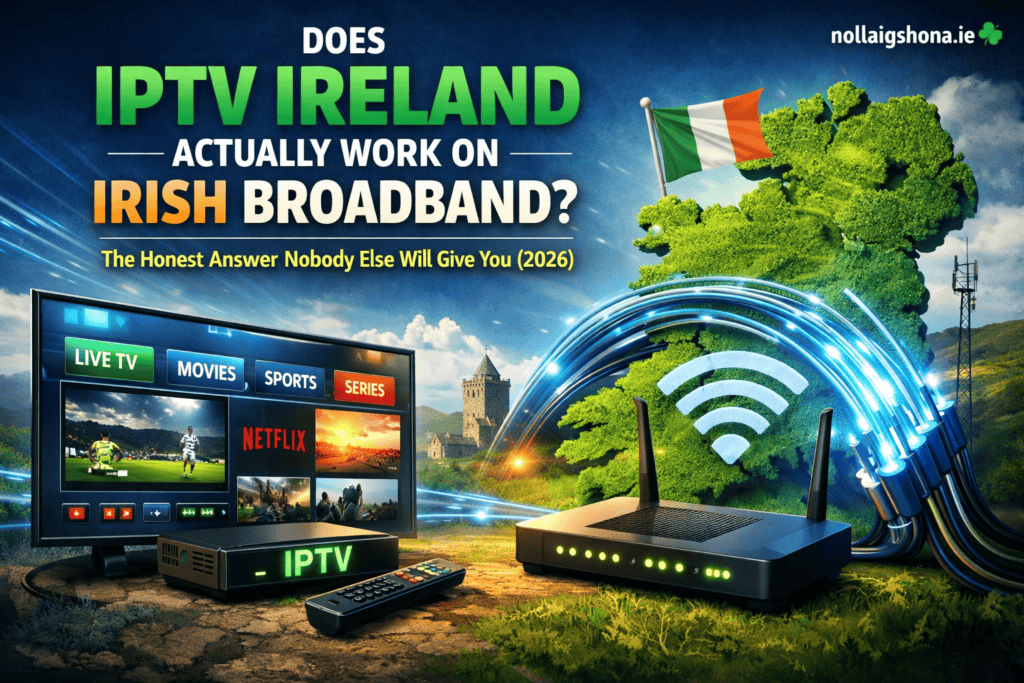 IPTV Ireland on Irish broadband Eir Virgin Media Vodafone rural speeds 2026